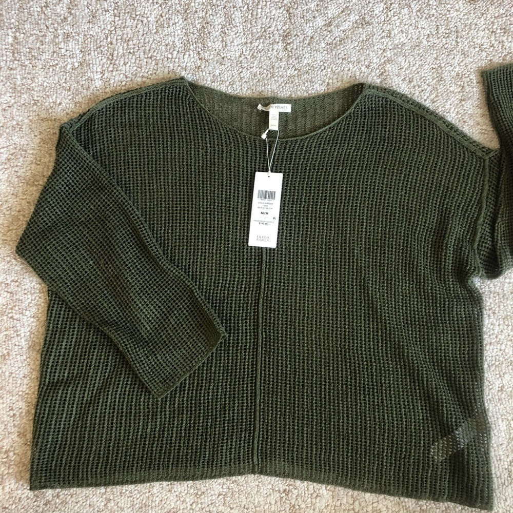 Eileen Fisher linen mesh knit
